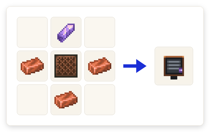 Crafting recipe for Voice Box