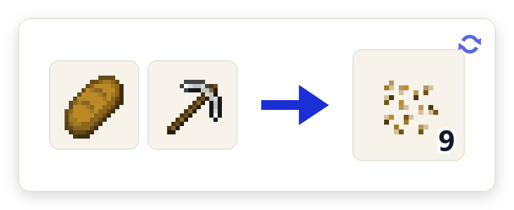 Crafting recipe for Bread Crumbs
