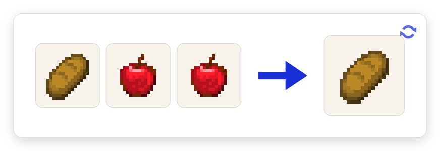 Crafting recipe for Easy Food2