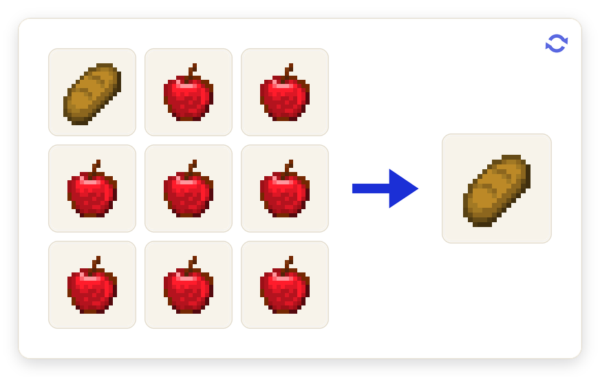 Crafting recipe for Easy Food8