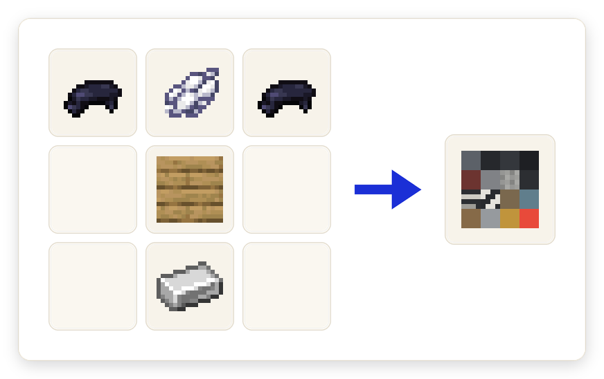 Crafting recipe for Clapperboard