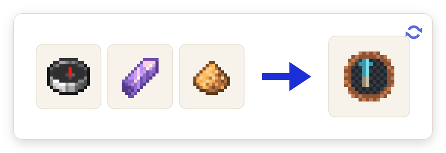 Crafting recipe for Surveyors Compass