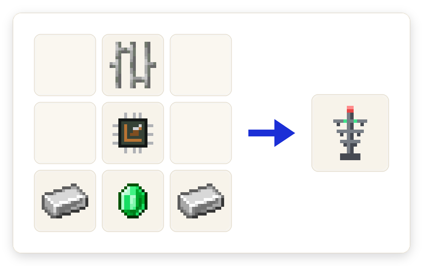 Crafting recipe for Antenna