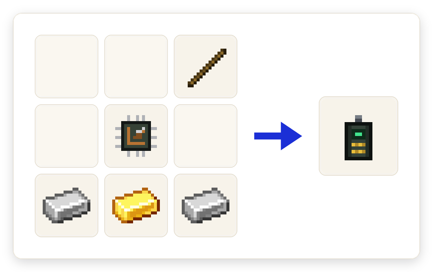 Crafting recipe for Remote Control