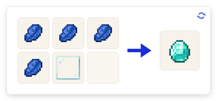 Crafting recipe for Dimond
