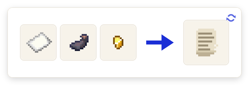 Crafting recipe for Contract