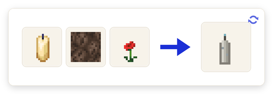 Crafting recipe for Quiet Candle