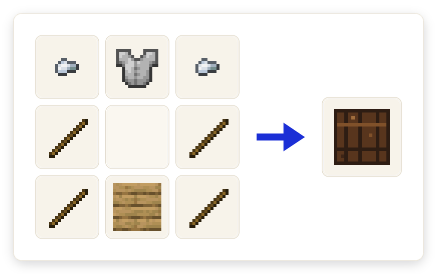 Crafting recipe for Armoury Rack