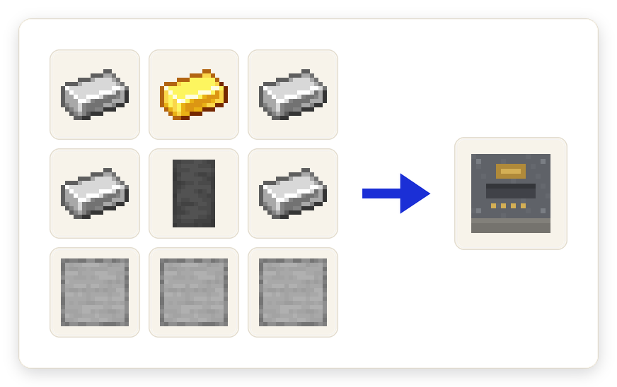 Crafting recipe for Mint Press