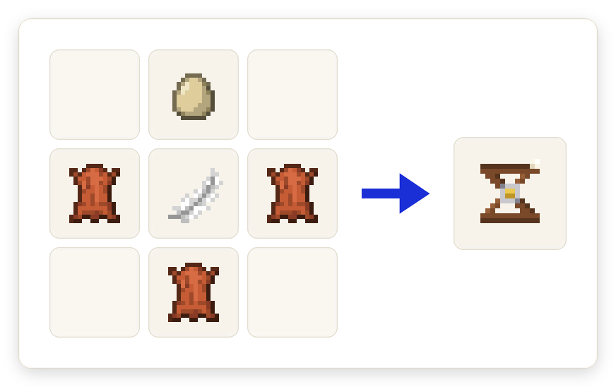 Crafting recipe for Chicken Harness