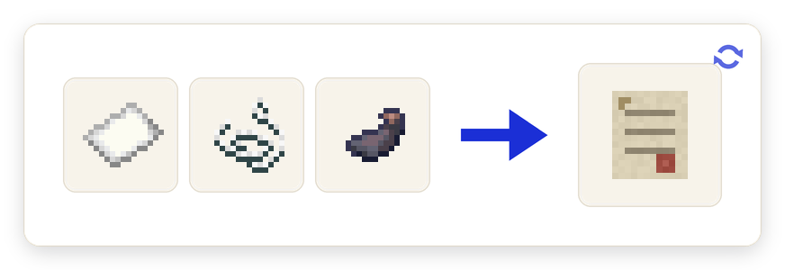 Crafting recipe for Waybill