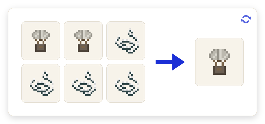 Crafting recipe for Salvaged Chute