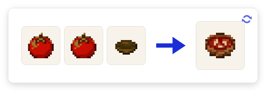 Crafting recipe for Tomato Soup