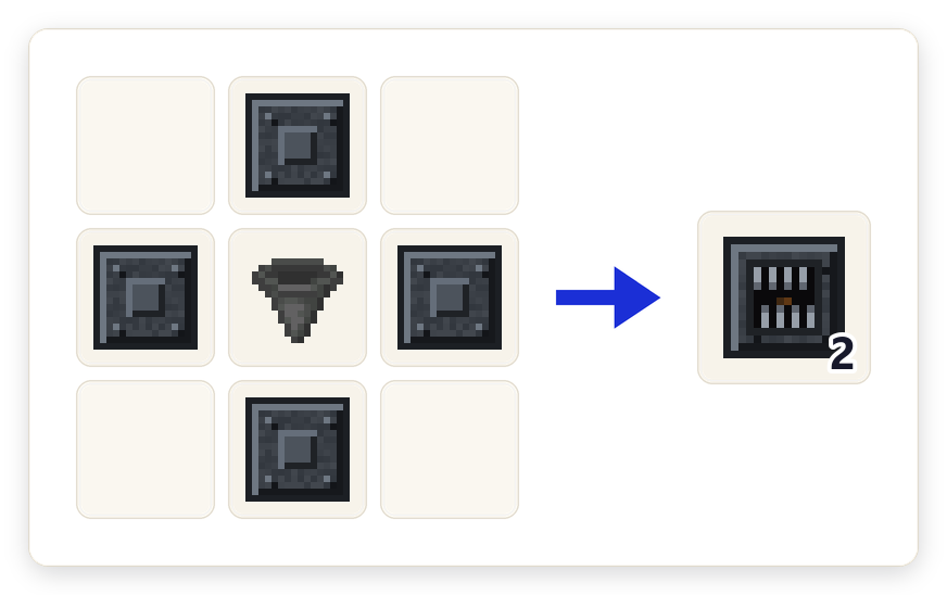 Crafting recipe for Maw