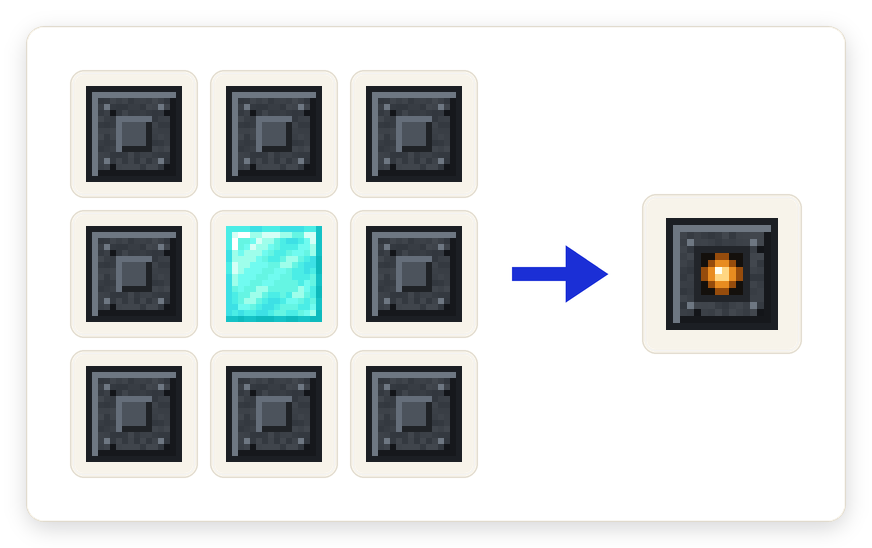 Crafting recipe for Reckoner Core